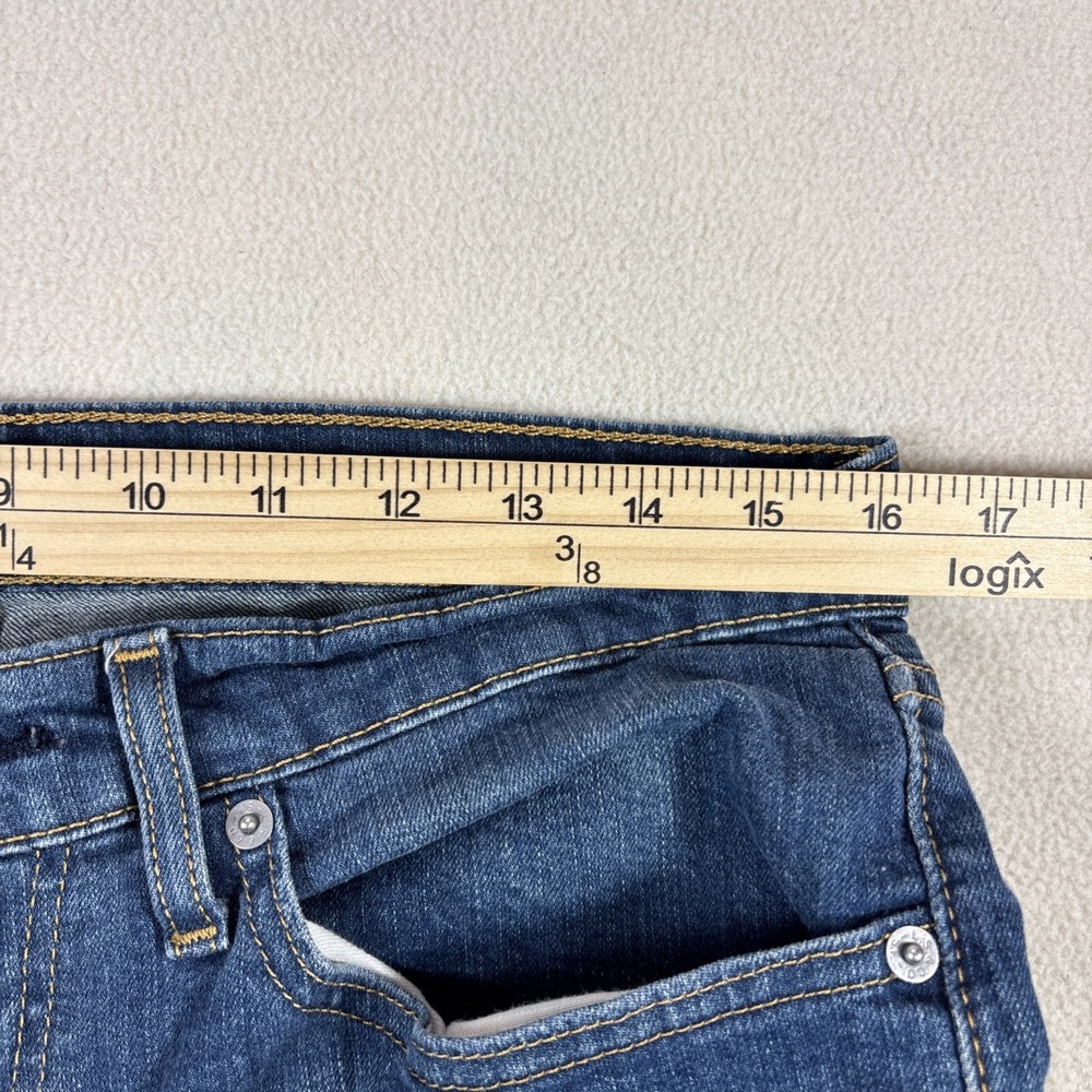 Levi's Men's Jeans 505 Regular Straight Blue Size 34x34 Zip Faded Whiskering - Picture 7 of 9